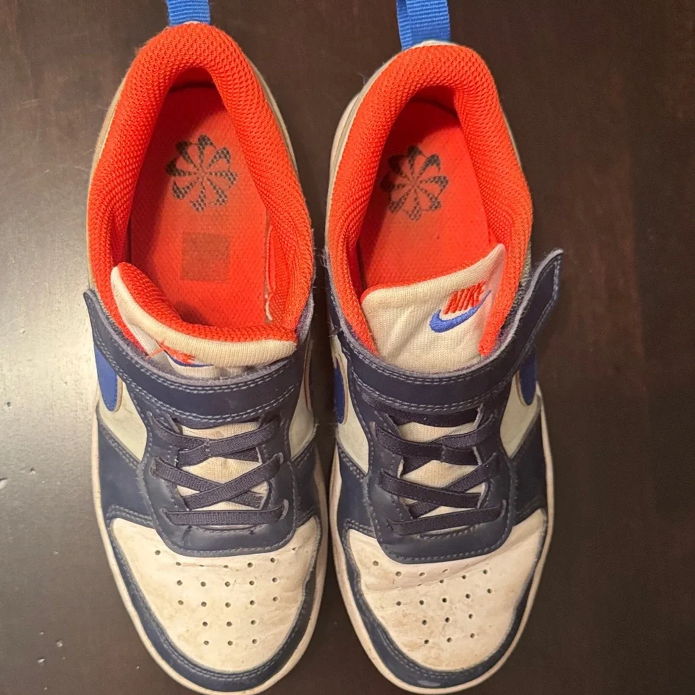 Nike Kids' Blue and Orange Sneakers - Picture 4 of 6
